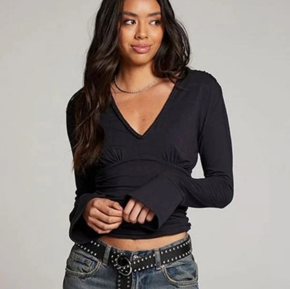 Chaser Sexy & Sleek Jersey V-Neck Rodeo Top NEW!!!